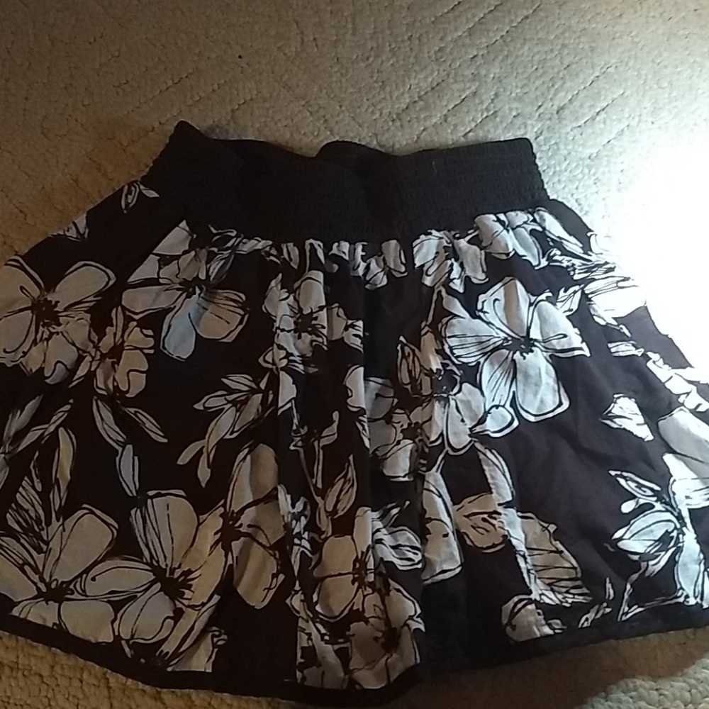 Brown and white flower skirt
